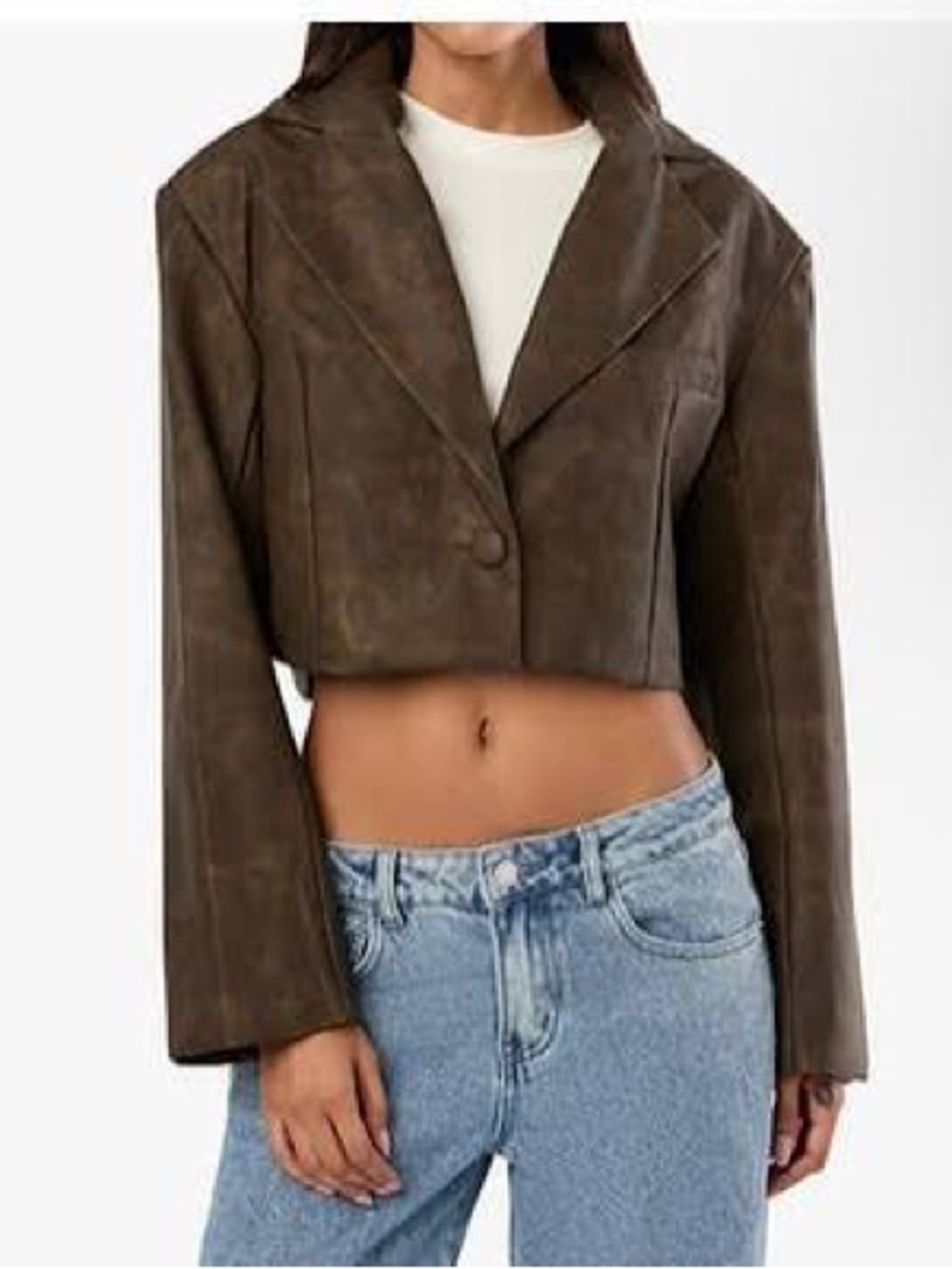WeWoreWhat NWT Patina Cropped Blazer 🤎 Size Medium 🤎